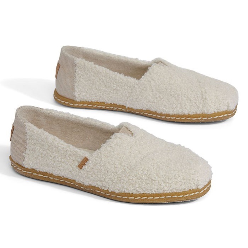 New TOMS Faux Shearling Alpargata Flats
